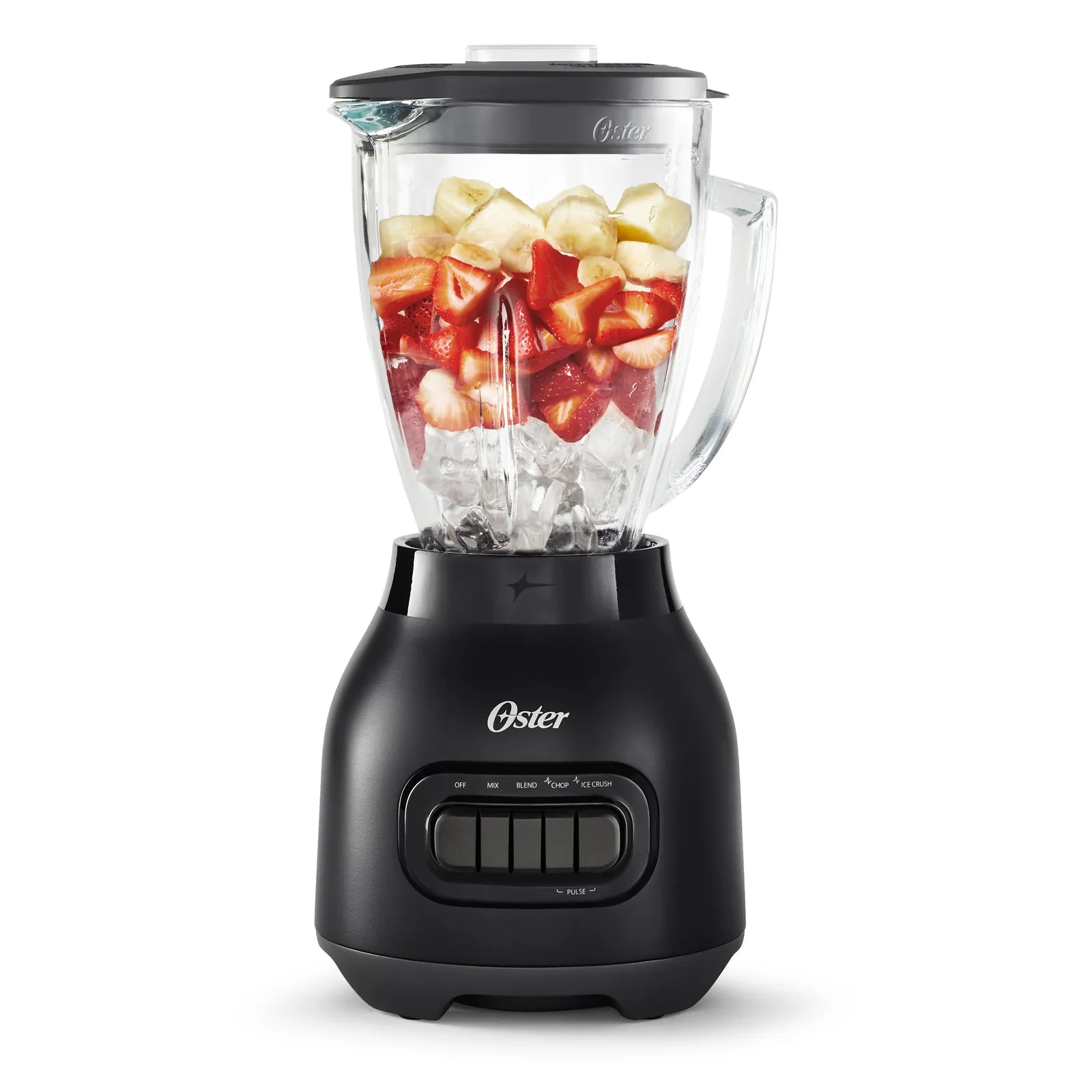 Blender jar and spatula on a counter for fixing a stalled smoothie