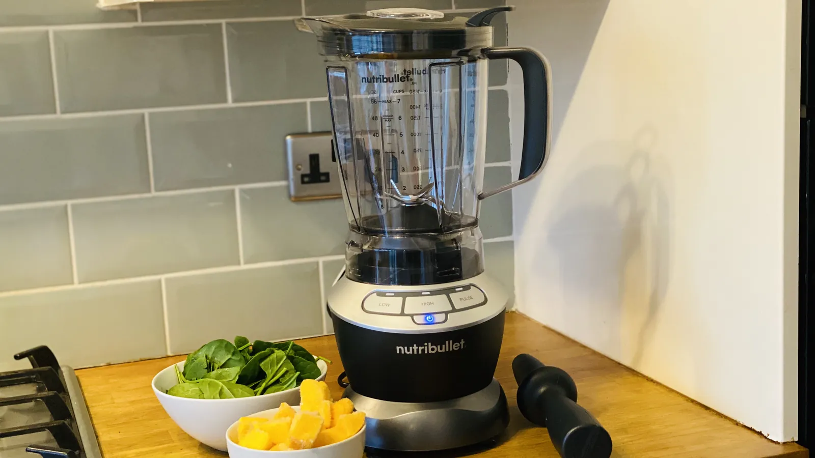 Blender motor base kept dry on a counter away from water and sockets