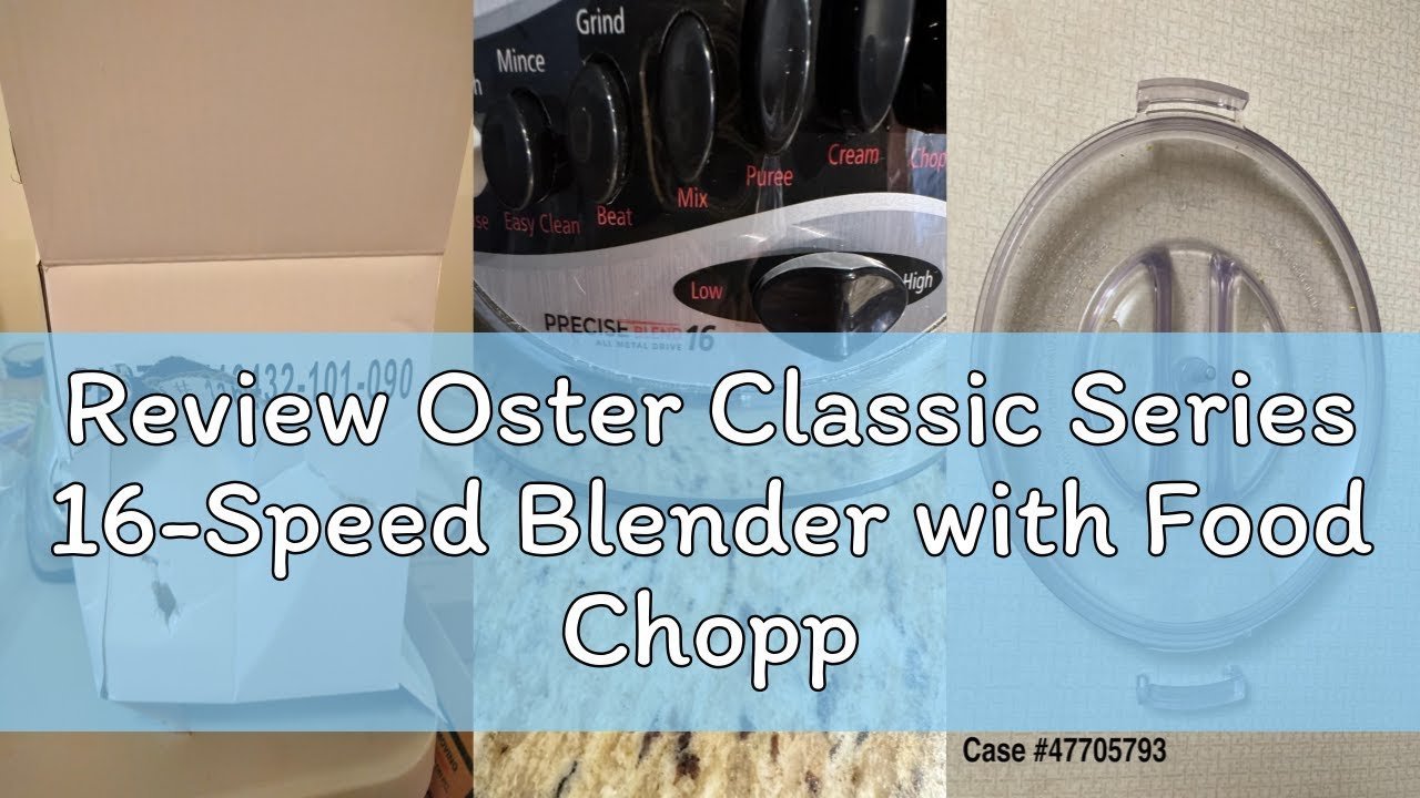 Classic Oster blender with glass jar on a kitchen counter