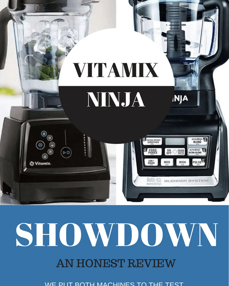 A clean kitchen workspace featuring a commercial blender and a food processor for meal prep.