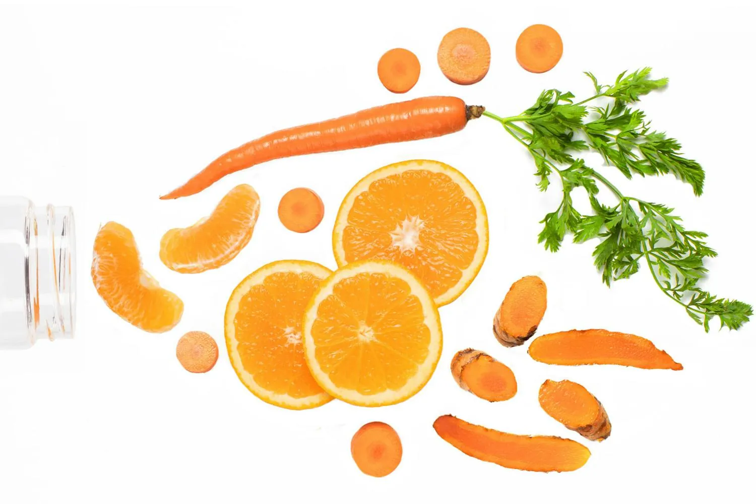 Diced raw carrots and water in a personal blender cup