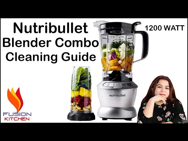 Hands assembling a Nutribullet cup for a quick green smoothie rinse