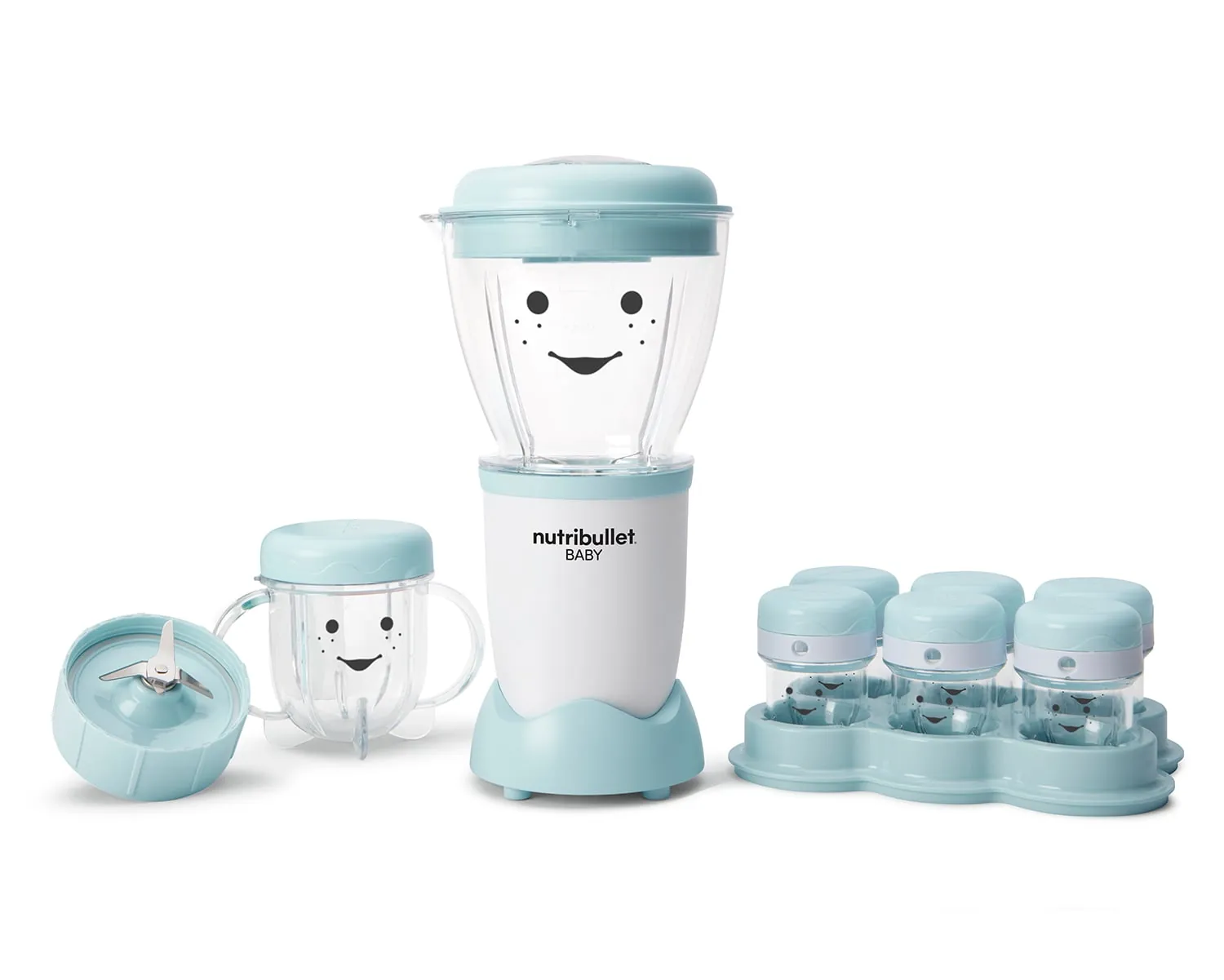 Hands locking cup onto Nutribullet Baby Blender base