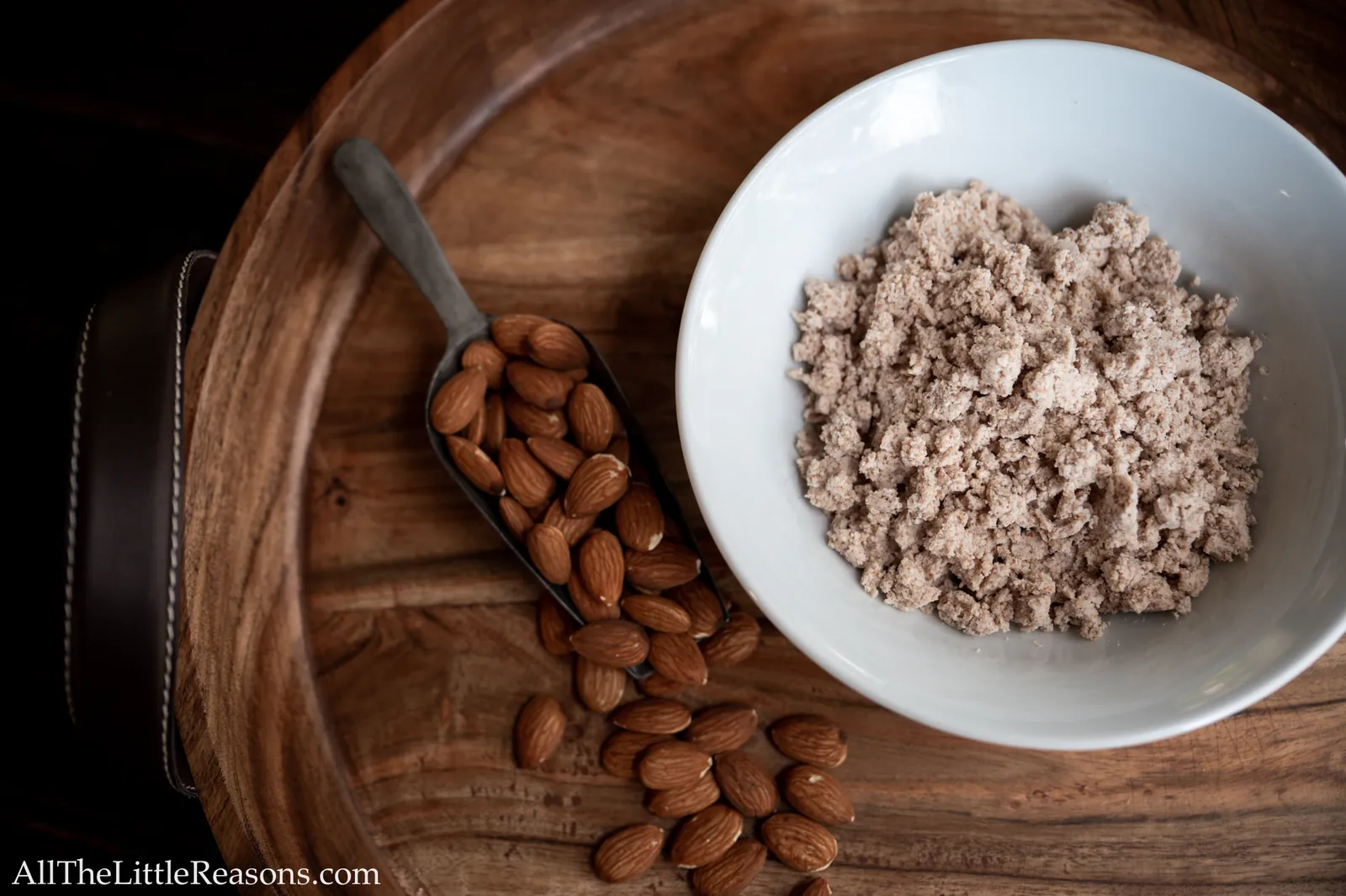Hands preparing ingredients to start making your own delicious almond milk today