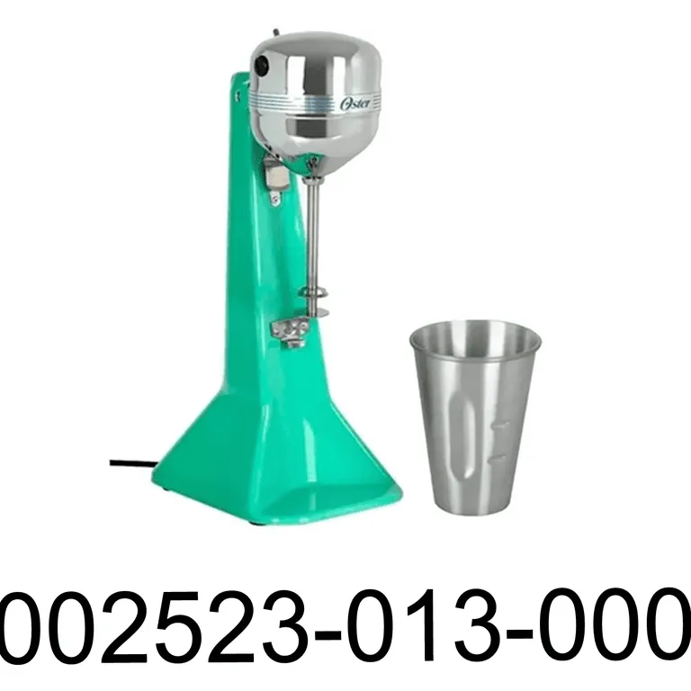 Hands rinsing blender blade assembly under kitchen faucet with bottle brush nearby