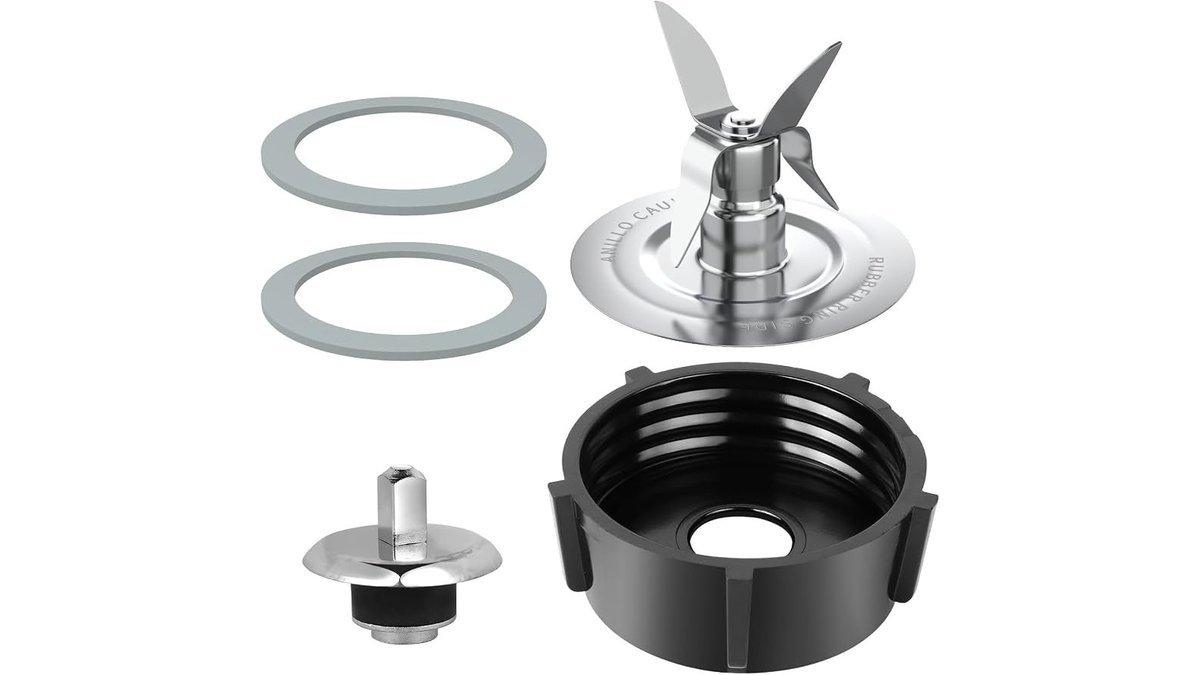Oster blender gasket and blade base on a kitchen counter