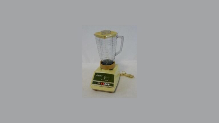 Oster blender on a kitchen counter showing where Oster blenders are made