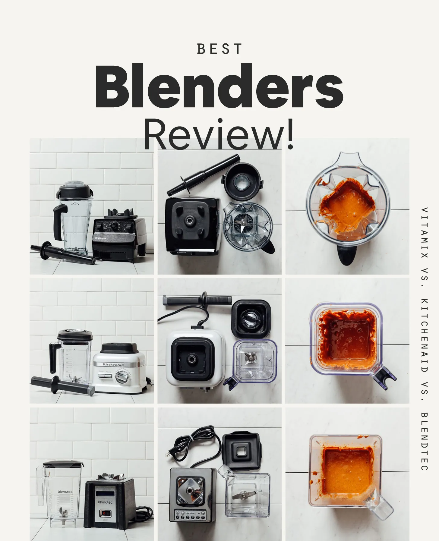 A person decides between a Pampered Chef blender and a Vitamix for their kitchen.