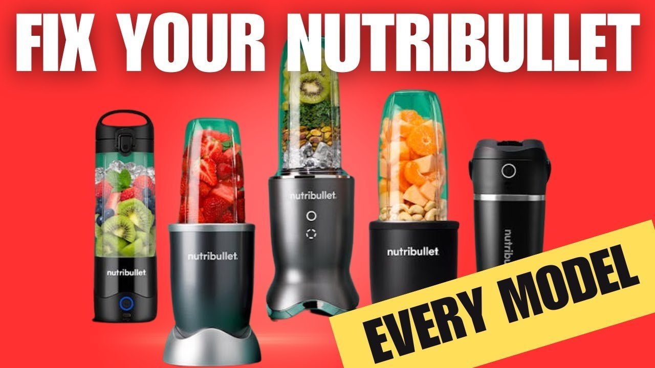 Personal blender with cup and base on a kitchen counter
