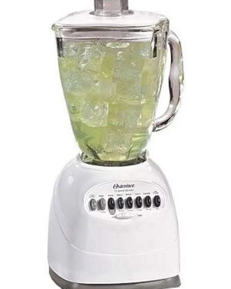 Three people using an Oster 12 speed blender in different ways