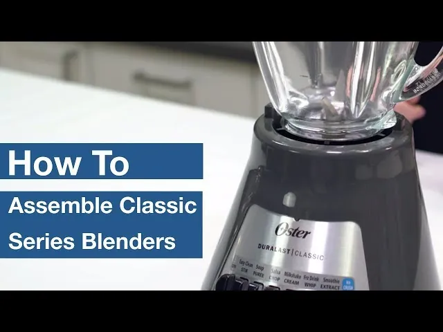 Two Oster blender models side by side comparing jar shapes and controls