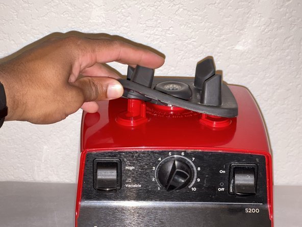 Vitamix blender base showing the removed drive socket for replacement