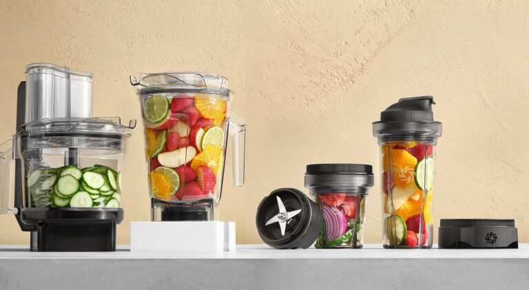 Vitamix blender ready for making healthy smoothies with fresh fruit